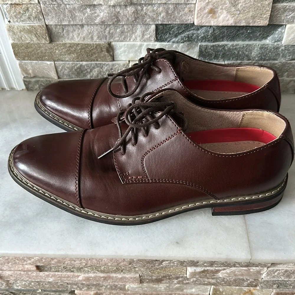 Brown Leather Men's Dress Shoes Size 7